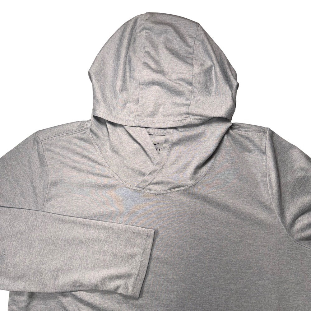 Nike Dri-FIT Womens Large Heather Gray Long Sleeve‎ Lightweight Hoodie Training